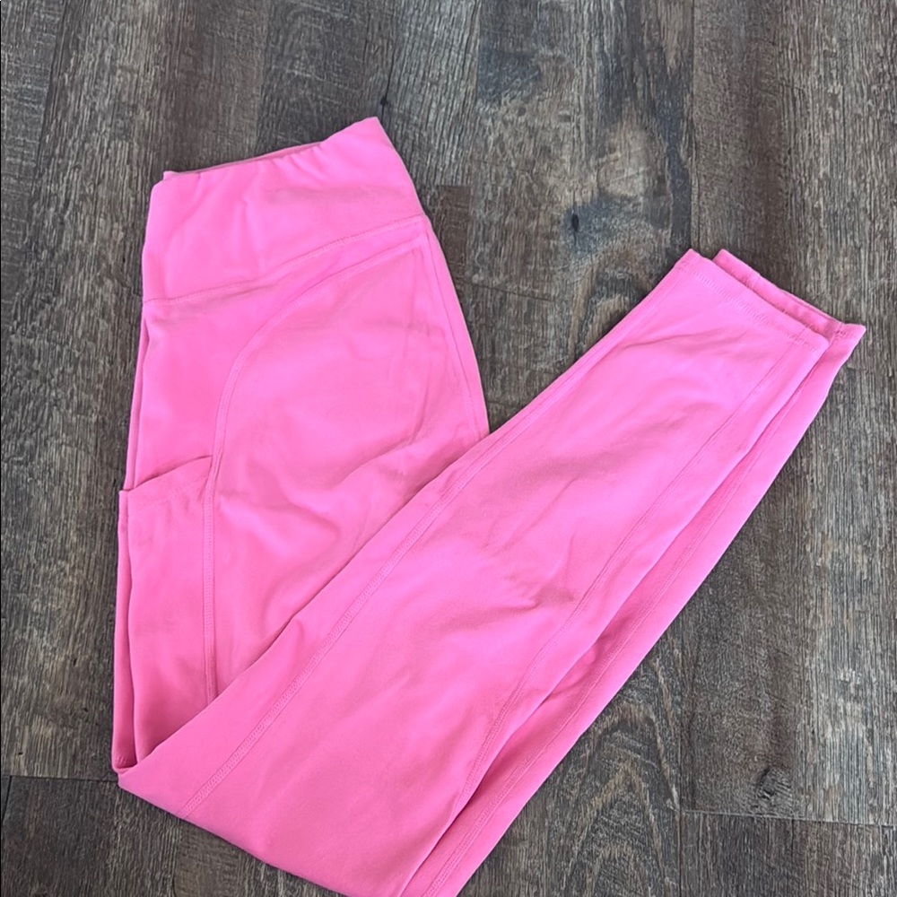 Pink High-Waisted Leggings
